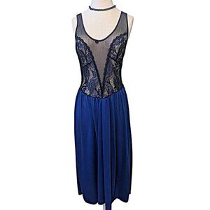 Vintage Dress Lace Mesh Whimsigoth Dark Romance Coquette Glam Lingerie Nightgown